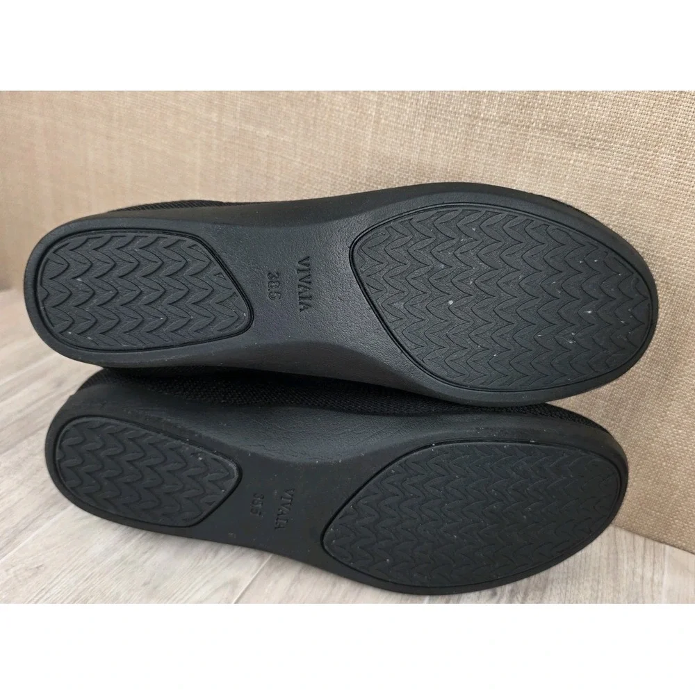 Vivaia Claire Walker Black Round Toe Knit Ballet Flats Womens EU 38.5 US 7.5